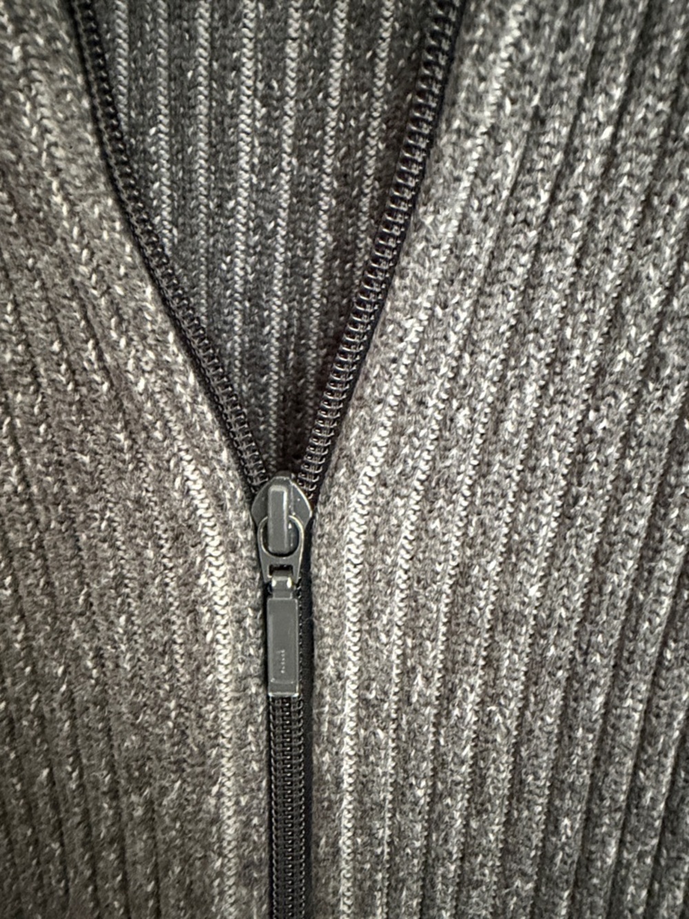 Calvin Klein Ribbed Zip-Up Sweater - Picture 3 of 5
